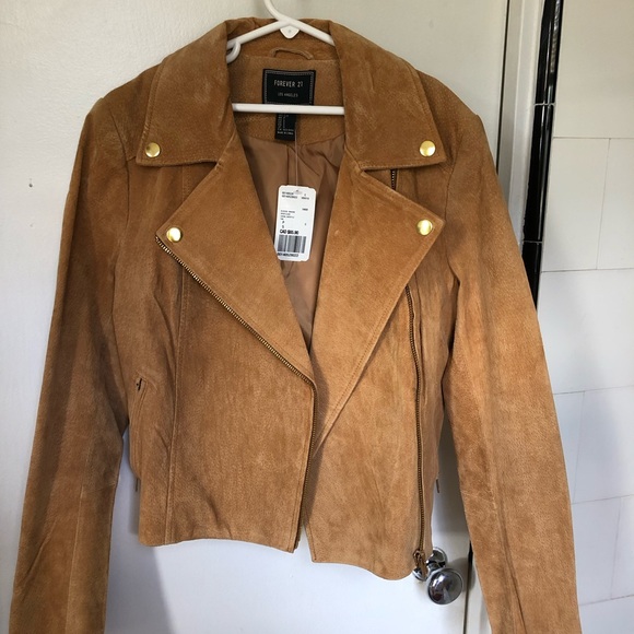 Brand new forever 21 casual jacket, colour tan, size Small - Picture 2 of 5